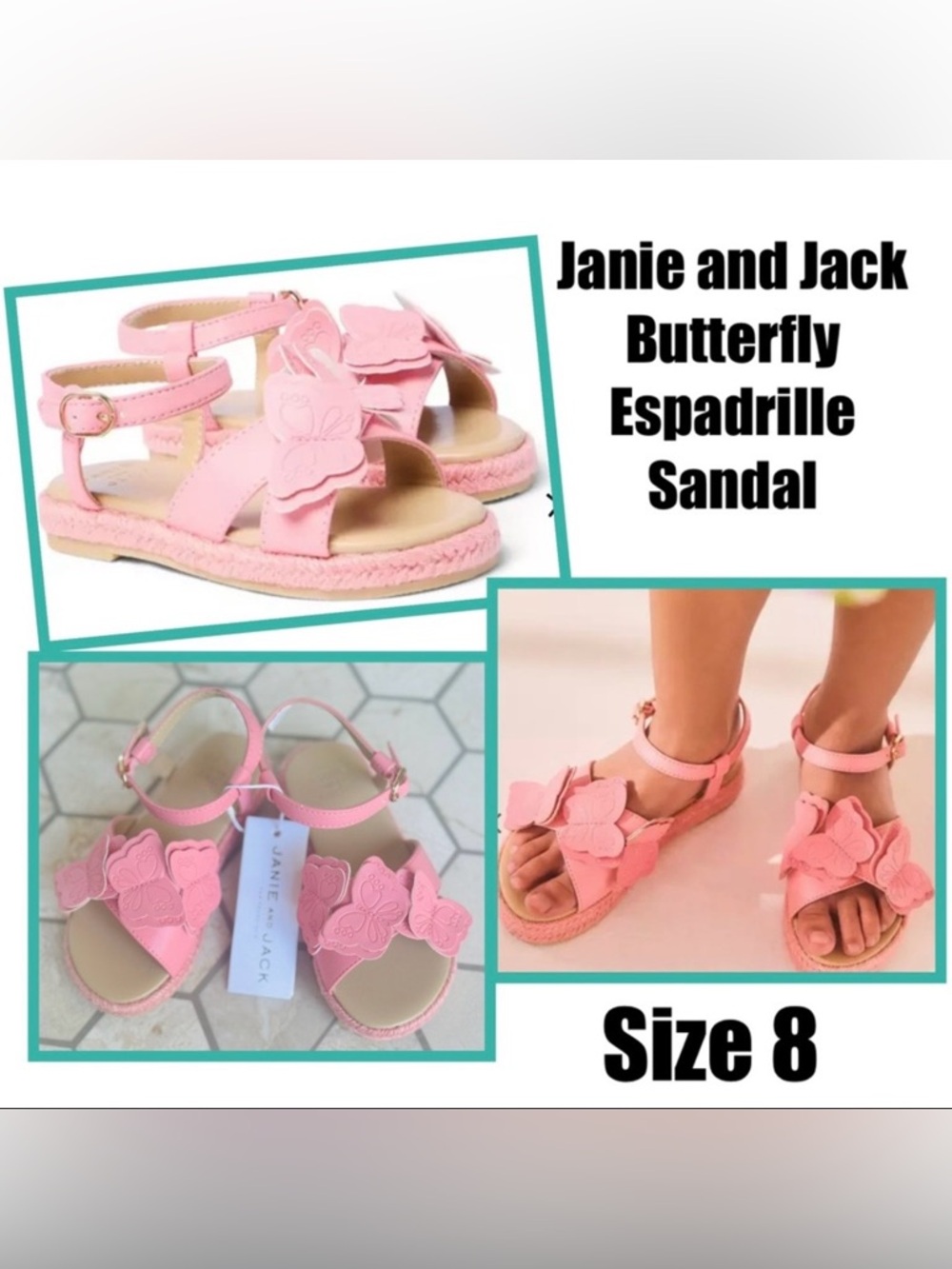 Janie and Jack Butterfly Espadrille Sandal
